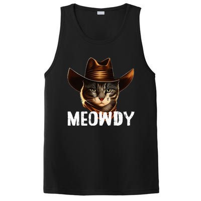 Meowdy Cat Cowboy Funny Cat Meme PosiCharge Competitor Tank