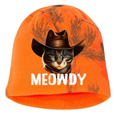 Meowdy Cat Cowboy Funny Cat Meme Kati - Camo Knit Beanie