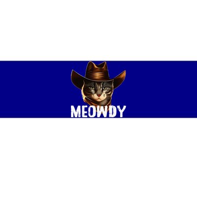 Meowdy Cat Cowboy Funny Cat Meme Bumper Sticker