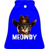 Meowdy Cat Cowboy Funny Cat Meme Ceramic Bell Ornament