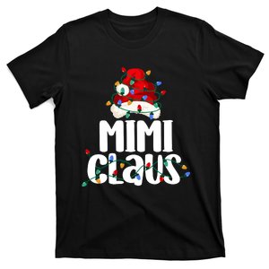 Mimi Claus Christmas Lights Pajama Family Matching T-Shirt