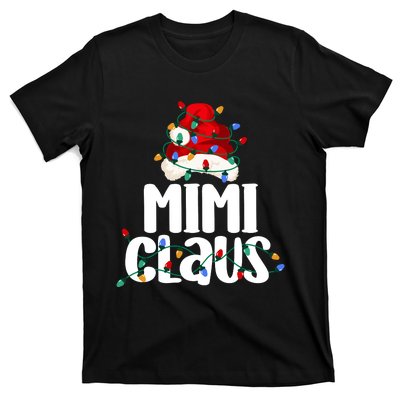 Mimi Claus Christmas Lights Pajama Family Matching T-Shirt