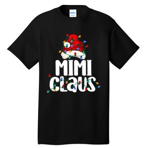 Mimi Claus Christmas Lights Pajama Family Matching Tall T-Shirt