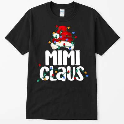 Mimi Claus Christmas Lights Pajama Family Matching Tall T-Shirt