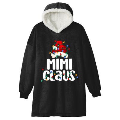 Mimi Claus Christmas Lights Pajama Family Matching Hooded Wearable Blanket