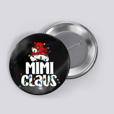 Mimi Claus Christmas Lights Pajama Family Matching Button