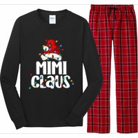 Mimi Claus Christmas Lights Pajama Family Matching Long Sleeve Pajama Set