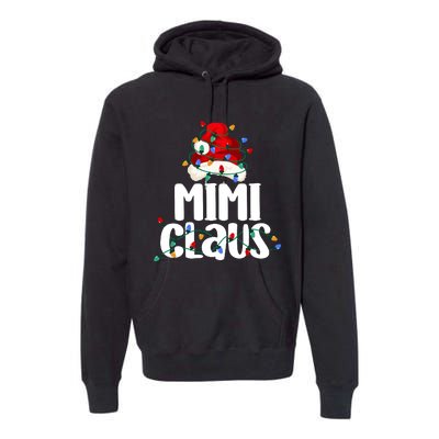 Mimi Claus Christmas Lights Pajama Family Matching Premium Hoodie