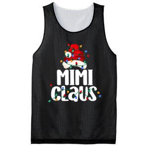 Mimi Claus Christmas Lights Pajama Family Matching Mesh Reversible Basketball Jersey Tank