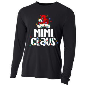 Mimi Claus Christmas Lights Pajama Family Matching Cooling Performance Long Sleeve Crew