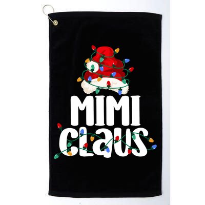 Mimi Claus Christmas Lights Pajama Family Matching Platinum Collection Golf Towel