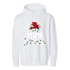 Mimi Claus Christmas Lights Pajama Family Matching Garment-Dyed Fleece Hoodie