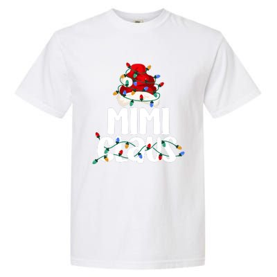 Mimi Claus Christmas Lights Pajama Family Matching Garment-Dyed Heavyweight T-Shirt