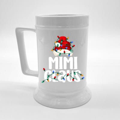 Mimi Claus Christmas Lights Pajama Family Matching Beer Stein