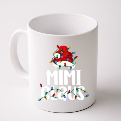 Mimi Claus Christmas Lights Pajama Family Matching Coffee Mug