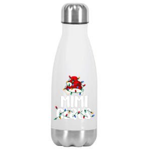 Mimi Claus Christmas Lights Pajama Family Matching Stainless Steel Insulated Water Bottle