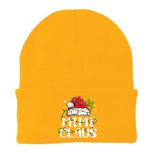 Mimi Claus Cool Gift Christmas Lights Pajama Family Matching Funny Gift Knit Cap Winter Beanie