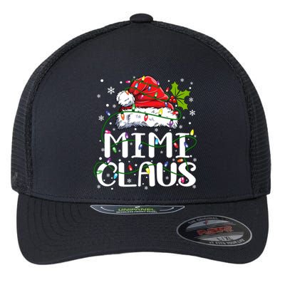 Mimi Claus Cool Gift Christmas Lights Pajama Family Matching Funny Gift Flexfit Unipanel Trucker Cap