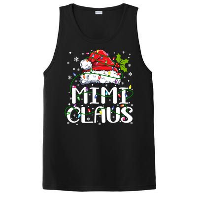 Mimi Claus Cool Gift Christmas Lights Pajama Family Matching Funny Gift PosiCharge Competitor Tank