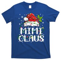 Mimi Claus Cool Gift Christmas Lights Pajama Family Matching Funny Gift T-Shirt