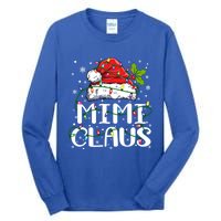 Mimi Claus Cool Gift Christmas Lights Pajama Family Matching Funny Gift Tall Long Sleeve T-Shirt