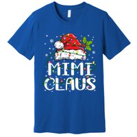 Mimi Claus Cool Gift Christmas Lights Pajama Family Matching Funny Gift Premium T-Shirt