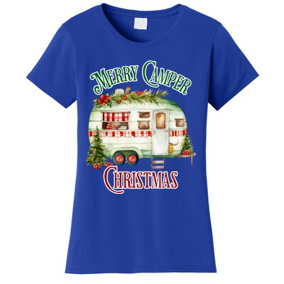 Merry Camper Christmas Holiday Design Great Gift Women's T-Shirt