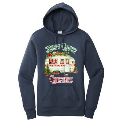 Merry Camper Christmas Holiday Design Great Gift Women's Pullover Hoodie