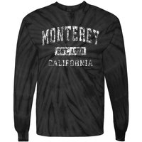 Monterey California Ca Vintage Established Tie-Dye Long Sleeve Shirt