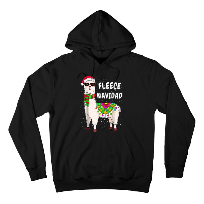 Merry Christmas! Cool Llama With Scarf And Glasses Tank Top Hoodie