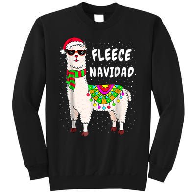 Merry Christmas! Cool Llama With Scarf And Glasses Tank Top Sweatshirt