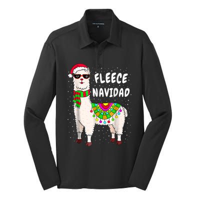 Merry Christmas! Cool Llama With Scarf And Glasses Tank Top Silk Touch Performance Long Sleeve Polo