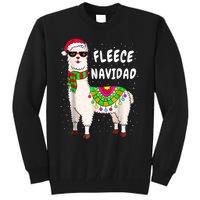 Merry Christmas! Cool Llama With Scarf And Glasses Tank Top Tall Sweatshirt