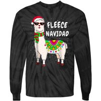 Merry Christmas! Cool Llama With Scarf And Glasses Tank Top Tie-Dye Long Sleeve Shirt