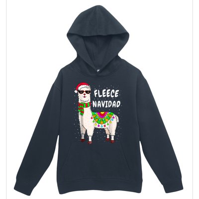 Merry Christmas! Cool Llama With Scarf And Glasses Tank Top Urban Pullover Hoodie