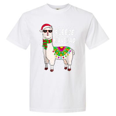 Merry Christmas! Cool Llama With Scarf And Glasses Tank Top Garment-Dyed Heavyweight T-Shirt