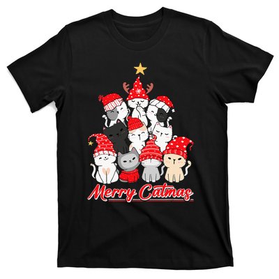 Merry Catmas Christmas Ugly Xmas Cat Lover T-Shirt