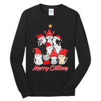 Merry Catmas Christmas Ugly Xmas Cat Lover Tall Long Sleeve T-Shirt