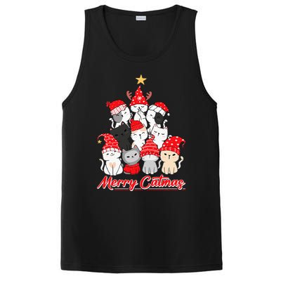 Merry Catmas Christmas Ugly Xmas Cat Lover PosiCharge Competitor Tank