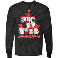 Merry Catmas Christmas Ugly Xmas Cat Lover Tie-Dye Long Sleeve Shirt