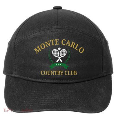 Monte Carlo Country Club Vintage Tennis Aesthetic 7-Panel Snapback Hat