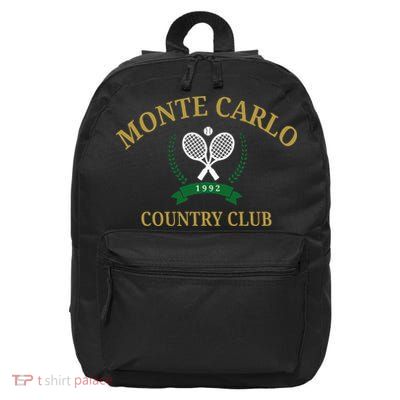 Monte Carlo Country Club Vintage Tennis Aesthetic 16 in Basic Backpack