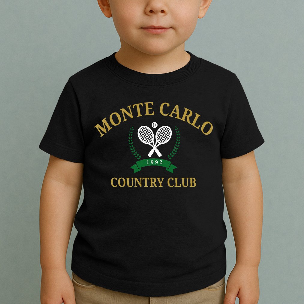 Monte Carlo Country Club Vintage Tennis Aesthetic Toddler T-Shirt