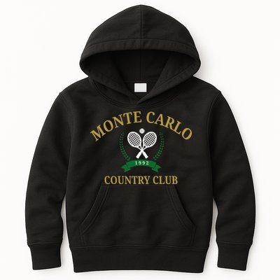 Monte Carlo Country Club Vintage Tennis Aesthetic Kids Hoodie