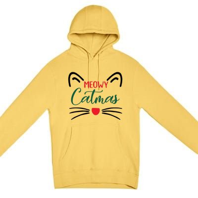 Meowy Catmas Christmas Gift Premium Pullover Hoodie