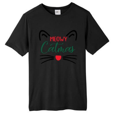 Meowy Catmas Christmas Gift Tall Fusion ChromaSoft Performance T-Shirt