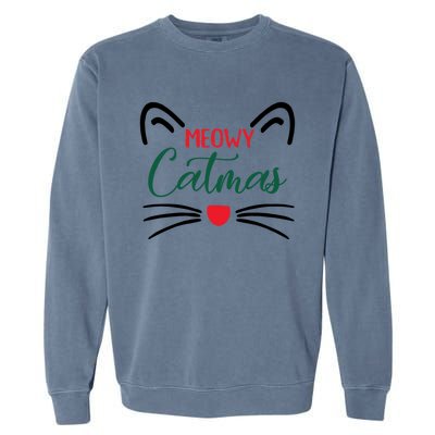 Meowy Catmas Christmas Gift Garment-Dyed Sweatshirt