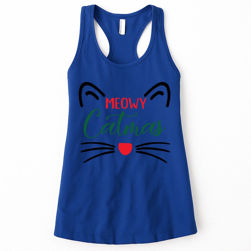 Meowy Catmas Christmas Gift Womens Tank Top