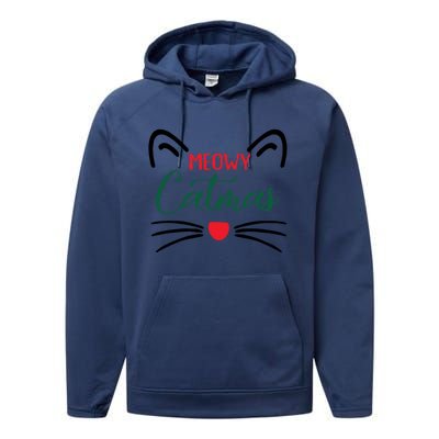 Meowy Catmas Christmas Gift Performance Fleece Hoodie