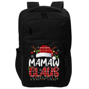 Mamaw Claus Christmas Lights Pajama Family Matching Impact Tech Backpack